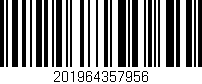 Código de barras (EAN, GTIN, SKU, ISBN): '201964357956'