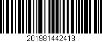 Código de barras (EAN, GTIN, SKU, ISBN): '201981442418'