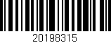 Código de barras (EAN, GTIN, SKU, ISBN): '20198315'