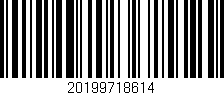 Código de barras (EAN, GTIN, SKU, ISBN): '20199718614'