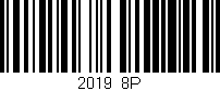Código de barras (EAN, GTIN, SKU, ISBN): '2019/8P'