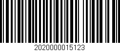 Código de barras (EAN, GTIN, SKU, ISBN): '2020000015123'