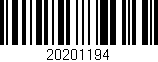 Código de barras (EAN, GTIN, SKU, ISBN): '20201194'