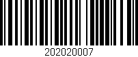 Código de barras (EAN, GTIN, SKU, ISBN): '202020007'