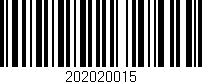 Código de barras (EAN, GTIN, SKU, ISBN): '202020015'
