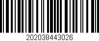 Código de barras (EAN, GTIN, SKU, ISBN): '202038443026'