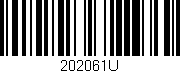 Código de barras (EAN, GTIN, SKU, ISBN): '202061U'