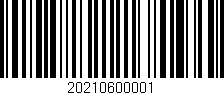 Código de barras (EAN, GTIN, SKU, ISBN): '20210600001'