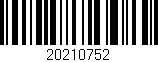 Código de barras (EAN, GTIN, SKU, ISBN): '20210752'