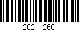 Código de barras (EAN, GTIN, SKU, ISBN): '20211260'