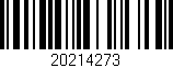 Código de barras (EAN, GTIN, SKU, ISBN): '20214273'
