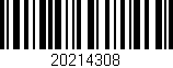 Código de barras (EAN, GTIN, SKU, ISBN): '20214308'