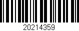 Código de barras (EAN, GTIN, SKU, ISBN): '20214359'