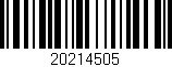 Código de barras (EAN, GTIN, SKU, ISBN): '20214505'