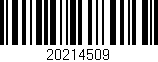 Código de barras (EAN, GTIN, SKU, ISBN): '20214509'
