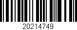 Código de barras (EAN, GTIN, SKU, ISBN): '20214749'