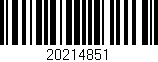 Código de barras (EAN, GTIN, SKU, ISBN): '20214851'