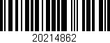 Código de barras (EAN, GTIN, SKU, ISBN): '20214862'