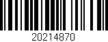 Código de barras (EAN, GTIN, SKU, ISBN): '20214870'