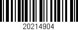 Código de barras (EAN, GTIN, SKU, ISBN): '20214904'