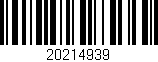 Código de barras (EAN, GTIN, SKU, ISBN): '20214939'