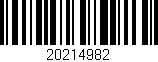 Código de barras (EAN, GTIN, SKU, ISBN): '20214982'