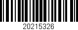 Código de barras (EAN, GTIN, SKU, ISBN): '20215326'