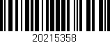 Código de barras (EAN, GTIN, SKU, ISBN): '20215358'