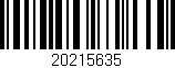 Código de barras (EAN, GTIN, SKU, ISBN): '20215635'