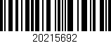 Código de barras (EAN, GTIN, SKU, ISBN): '20215692'