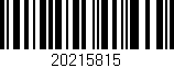Código de barras (EAN, GTIN, SKU, ISBN): '20215815'