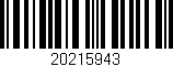Código de barras (EAN, GTIN, SKU, ISBN): '20215943'