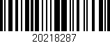 Código de barras (EAN, GTIN, SKU, ISBN): '20218287'