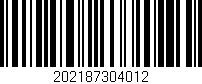 Código de barras (EAN, GTIN, SKU, ISBN): '202187304012'