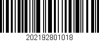 Código de barras (EAN, GTIN, SKU, ISBN): '202192801018'