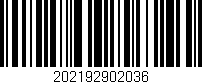 Código de barras (EAN, GTIN, SKU, ISBN): '202192902036'
