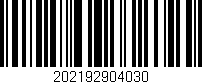Código de barras (EAN, GTIN, SKU, ISBN): '202192904030'