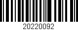 Código de barras (EAN, GTIN, SKU, ISBN): '20220092'