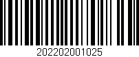 Código de barras (EAN, GTIN, SKU, ISBN): '202202001025'