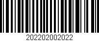 Código de barras (EAN, GTIN, SKU, ISBN): '202202002022'