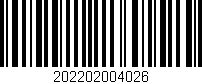 Código de barras (EAN, GTIN, SKU, ISBN): '202202004026'