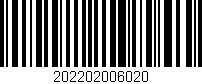 Código de barras (EAN, GTIN, SKU, ISBN): '202202006020'