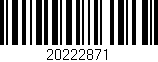 Código de barras (EAN, GTIN, SKU, ISBN): '20222871'