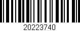Código de barras (EAN, GTIN, SKU, ISBN): '20223740'
