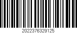 Código de barras (EAN, GTIN, SKU, ISBN): '2022376329125'