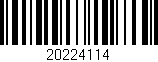 Código de barras (EAN, GTIN, SKU, ISBN): '20224114'