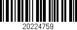 Código de barras (EAN, GTIN, SKU, ISBN): '20224759'