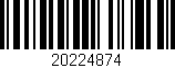 Código de barras (EAN, GTIN, SKU, ISBN): '20224874'