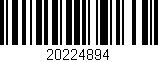 Código de barras (EAN, GTIN, SKU, ISBN): '20224894'
