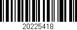 Código de barras (EAN, GTIN, SKU, ISBN): '20225418'